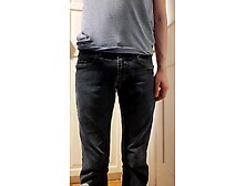 Soaking jeans with tons of pee