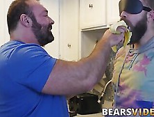 Hairy Daddy Teases Chubby Hunk Before Hardcore Barebacking