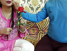 Indian ravishing boy ex-wife celebrate special Valentine week Happy Rose day slutty talk in hindi voice saara give footjob