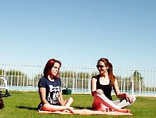 Sexy paraplegic yoga