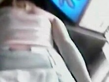 Seductive and horny girl underskirt voyeur street candid video