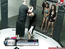 Chubby Dark Hair Slut With Gigantic Jugs Fucks With A Fighter