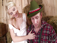 Czech Girl Sweet Cat Farm Girl's Fantasy