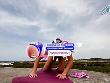 Horny female wanking with ass-fuck plug in