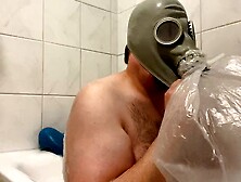 Bhdl - N. V. A.  Breathing Bath 2 - Training In A Latex Case With Plastic Bag And Cum