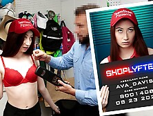 Desperate Shoplifter Begs Loss Prevention Officer - Spunk in My Mouth,  Not My Cunt