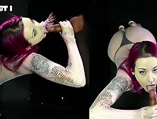 Lady Laz gets her pussy full of cum through a gloryhole.