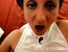 I'm such a slutty girl.  First I get fucked in the mouth and then I squirt big!