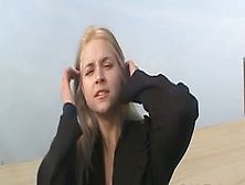 Public – Busty Blonde Heads Outdoor