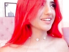 Red-Haired Babe Squirts On Her Camshow