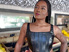 Horny, a beautiful mixed-race woman, gets pounded by two cocks