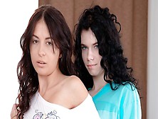 Watch salacious Black Angel and Roxy Sky's smut