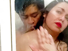 BBW Stepmom Kelly Shocked by Step Son in Shower - Hot Taboo Fuck