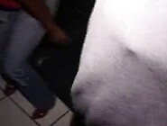 Horny Ebony Cum Slut Gets White Gang