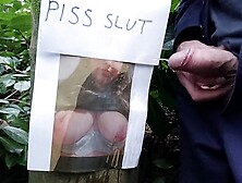 Mrs P Exposed In Public Gets Pissed On