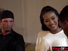 Black step daughter has to screw step daddy's ally to repay his debt