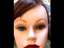 Face Fuck and SPUNK on Lucy in the Sky eating SNATCH a very Horny RED-HEAD GAZELLI alone with her Mannequ