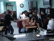 Fucked In Diner And Made To Give Bjs To Strangers With Mark Davis, Hot Amateur And Delilah Knight