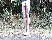 Outdoor Pantyhose Cumshot.