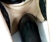 Horny Milf Fucking Her Pussy And Sucking Dildo