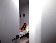 Red-haired girl sits on her stepbrother's dick