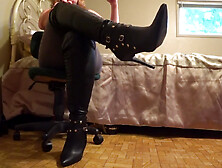 On Your Knees Bow & Serve My Sexy Leather Boots - Tacamateurs