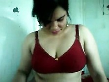 Bangla Wife Featuring Large Breasts In Bra