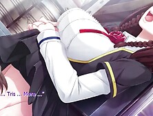 Cartoon hentai game with lusty female high school students enjoying sex