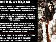 Barbarian Skank Deep Butt Sex Fucking with Dildo & Belly Bulge at the Castle