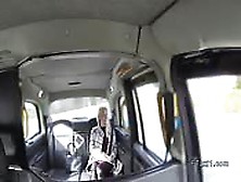 Scotish Blonde Bangs In London Fake Taxi