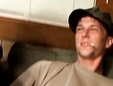 Straight Thug Masturbates With Buddies And Takes Facial Cum