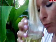 Slutty Blonde Milf Likes The Taste Of Her Own Pee