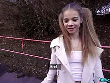 Cute Teen Sabrina Spice Takes My Money For Blowjob In The Forest (18+)