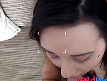 NERD PERVERTS - Big boobs hottie Danielle Darlow sucks rock hard nerd cock