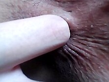 Extreme close up anal play and deep fingering asshole