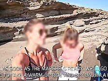 2 CHICKS ON THE BEACH: my dick exposed to 2 fit ladies on the beach