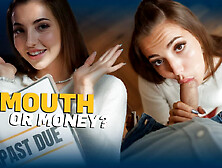 DEBT4k.  Sloppy blowjob and sweet pussy for debt