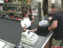 Slutty Latina Stewawrdess gets her fat pussy fucked