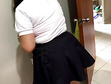 Showing Her Ass and Riding My Cock