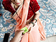 Tharki husband puts a condom in his wife's hand and her with four.