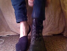 Removing My Stinky Magnum Boots And Sweaty No-Show Socks