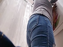 Your Slutty Italian Mom Tries On Jeans While Wearing A Butt Plug In Her Ass