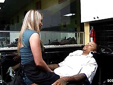 Skinny Teen Hairdresser Seduces Monster Cock To Fuck At Work