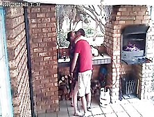 Spycam: Cc Tv Self Catering Accomodation Lovers Fucking On Front Porch Of Nature Reserve