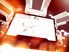 Lesbo sex wrestling as Bella Rossi and Riley Reyes go hard with fake-dick