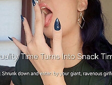 Quality Time Turns to Snack Time: POV Shrunken Down and Eaten by Your Giant, Ravenous Girlfriend