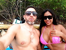 Big Tits Thai Bombshell Gets Picked up in Public Beach2