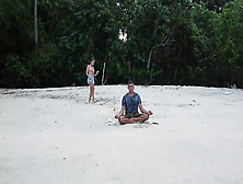 Meditation On The Beach Ended With Deep Bj And Massive Cums On!