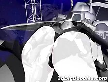 3D Space Girl with Giga Tits!