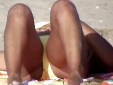 Chubby Latina Milf On The Beach Voyeur Video